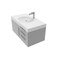Castello Usa Thames 36-inch Gray Vanity Set with White Top and Chrome Handles CB-MC-36G-CHR-20146-WH - alternate 3